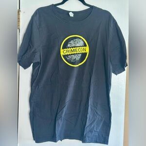 CrimeCon Tee | XL Black Graphic Shirt | True Crime Fans